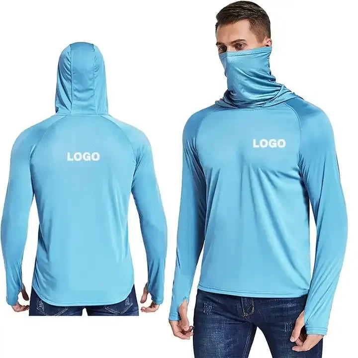 Custom Logo Lightweight Blank Long Sleeve Quick Dry Hoodie Fishing Shirts