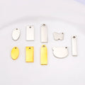 Custom Logo DIY Stainless Steel Metal Tags Pendant Laser Cut Jewelry Findings & Components for Necklaces & Jewelry