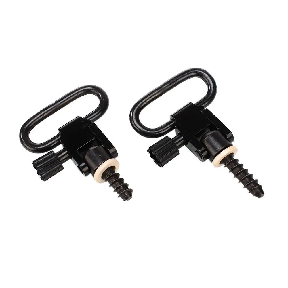 Outdoor Tactical Hunting Quick Release Steel Sling Swivels 1" Inch 2Pcs/Set with Studs Screw Attachment for Holsters