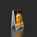 Custom Outdoor A-frame LGP Poster Sandwich Board Steel Metal Double-sided Poster Light Box Seg Fabric Lightbox