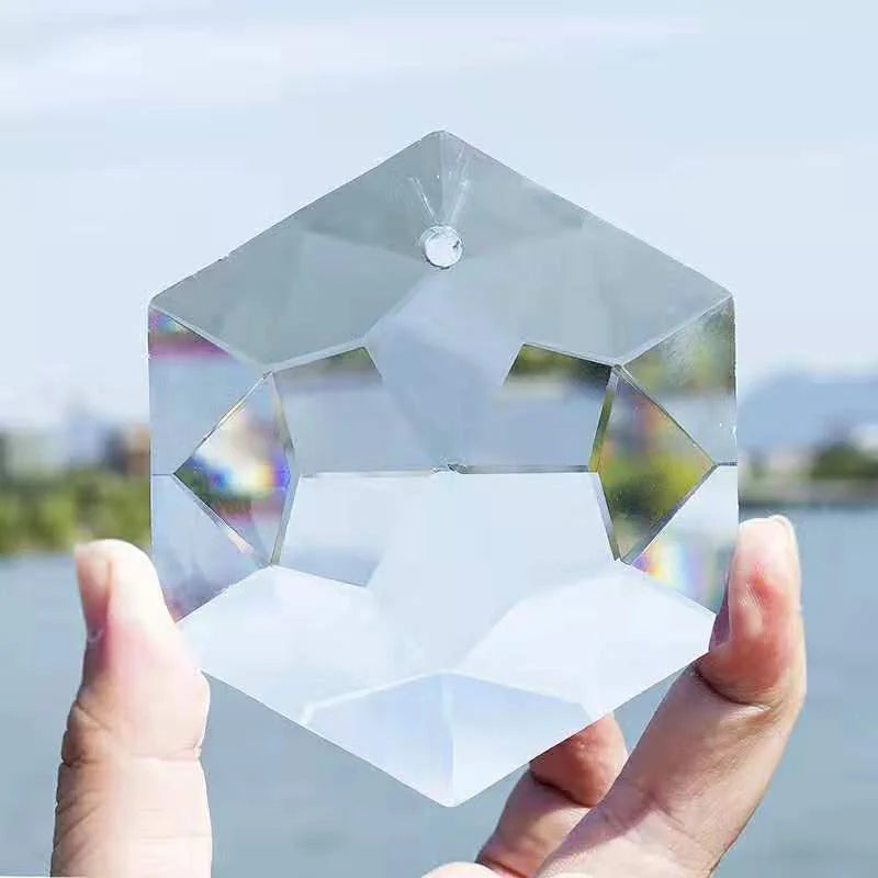 Glass Hexagon Crystal Chandelier Pendant Prism Ornament MH-12864