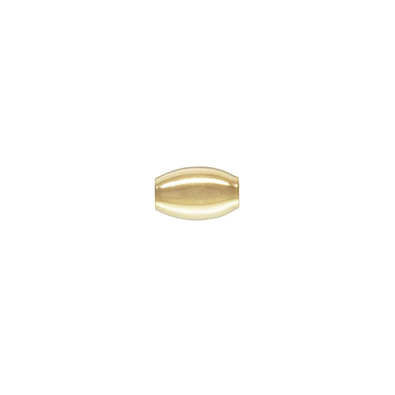 High Grade 14K 3.0x5.0mm Gold Filled Oval Bead for Jewelry Making 1.0mm Hole