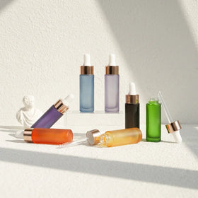 15ml 18ml Amber Dropper Glass Bottle Custom Color Cosmetic Sub-packing Containers Dropper Essential Oil Packaging Glass Bottle