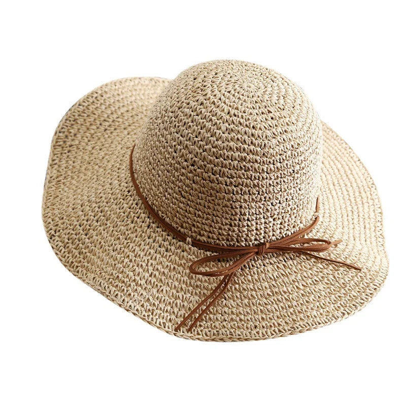 Sombreros Playeros Women's Foldable Sombrero De Sol Para Mujer Woven Sun Hat Summer Floppy Beach Hat Crochet Straw Hat Boho