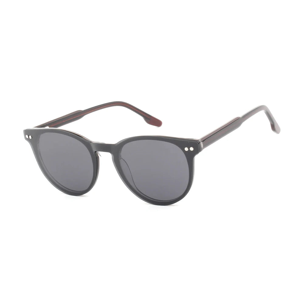 Oem Service Round Acetate Magnetic Clip on Women Sunglasses