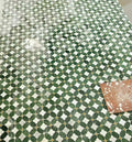 Modern 10mm DTH Clover Verde Dark Green Marble Mosaic Tiles Parquet Interior Walls Polished Surface Top Grade Customized Pattern