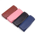 High-Grade PU Leather Sunglasses Case Set Soft Pack Eyeglasses Boxes with Snap Knitted Black & White Glasses Case