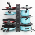 Kitchen Counter and Cabinet Pan Organizer Shelf Rack