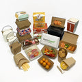 Custom LOGO Printed Packaging Boxes Salad Sushi Snacks Chips Fried Chicken Burgers Popcorn White Kraft Paper Packaging Food Box