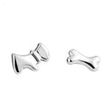 REETI 925 Sterling Silver Dog Bone Stud Earrings for Women Elegant Wedding Jewelry 2021