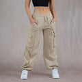 L230591 Custom Workout Jogging Pants Women Tracksuit Fleece Cargo Sweatpants Women Cargo Pants Joggers Streetwear