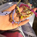 Colorful Tourmaline Beaded Versatile Elegant Alloy Trendy Sweater Chain Gift Necklace for Women