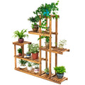 New Arrival Bamboo Plant Stand Flower Shelf 5 Tier Rack Wood Display for Garden Outdoor Cheap Decoration