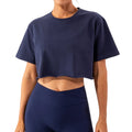 Fitness & Yoga Wear Compression Soft No See Through Short Sleeves T-Shirts Crop Top