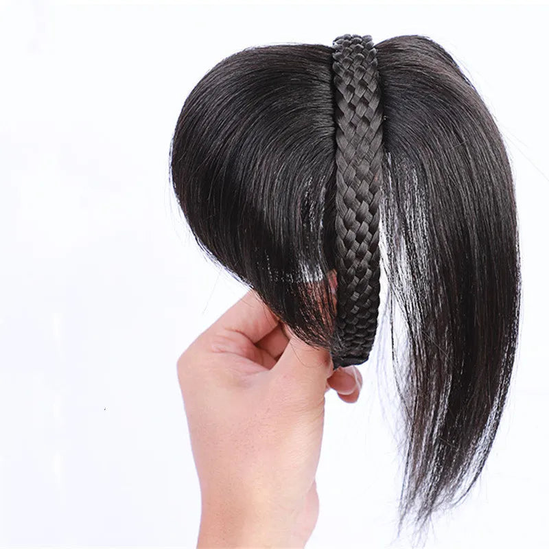 AU Good Selling Smooth Female Human Hair Invisible Women Braid Hair Pieces with Clips