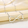 Trendy Custom Infinity Name Plated Friend Family Arabic Calligraphy Necklaces Personalize Infinite Stainless Steel