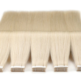Straight Tape Hair Extension Tape in 100% Remy Virgin Russian 22 Inch Light Colored 1004 Tape in Hair Extensions 100human Hair