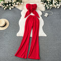 Casual 2 Piece Set for Women Sleeveless Asymmetric Top and High Waist Pants Set Ropa Wholesale