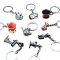 Custom Zinc Alloy Coffee Accessories Key Chain Milk Pitcher Grinder Kettle Coffee Tools Design Keychain