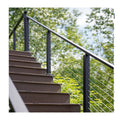 EKOO Wholesale Price Stainless Steel 30 Degree Angle Beveled Holes Stair Post Deck Balustrade Cable Railing Rust Resistant