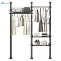 Modern Store Industrial Coat Racks Hanging Rack Laundry Black Metal Clothes Hanging Rack Stand