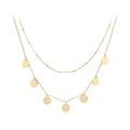 Fashion Exquisite Layered Chain Multi Coin Pendant Necklace for Women