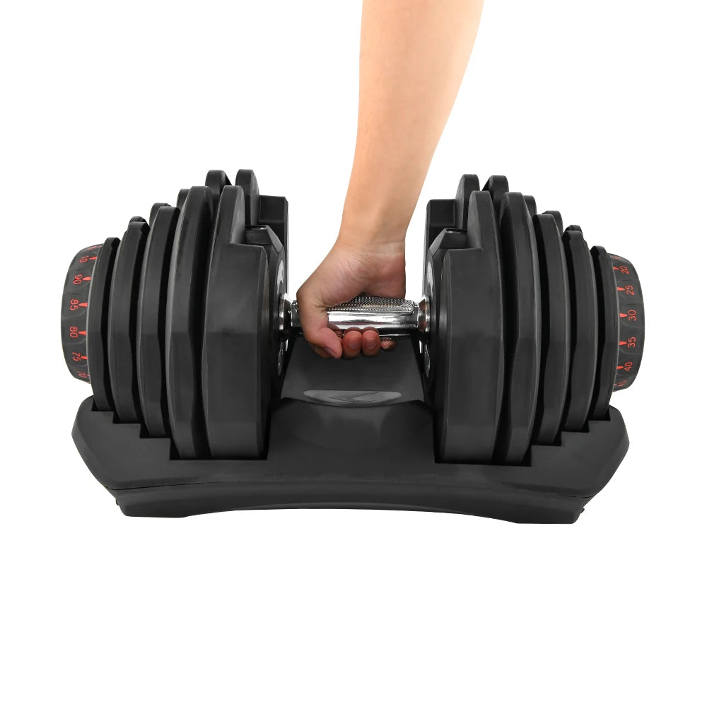 Adjustable Cast Iron Fitness Dumbbells 90lbs (40kg) for Home Use