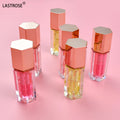 Makeup Vendor Wholesale New Design Six Sides Rose Gold Lip Gloss Tube With Vegan Lip Oil Waterproof Shimmer Vegan Lip Gloss