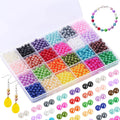 1680pcs Pearl Beads 6mm DIY Craft Round Pearl Beads Colorful Loose Spacer Beads With Hole for Bracelet Necklace Earrings