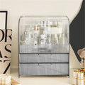 Direct Factory Sales Customized Three-Tier Clear Acrylic Makeup Organizer Storage Box PET Standing Type for Cosmetic Storage
