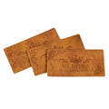 Custom Square Roll Leather Labels for Clothing Shoes & Bags-Eco-Friendly Embossed Hang Tags with Genuine Brown Leather Patch