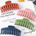 11cm Big Hot Selling Acrylic Matte Candy Color Hair Clips Claw for Women Daily Life Hair Fixed Hair Claw