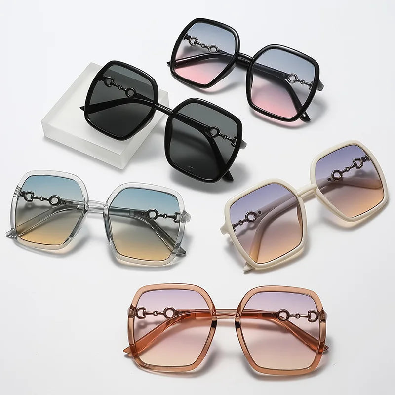 Sunglasses 2022 Luxury Big Square Frame Sunglasses Fashion Trendy Oversized Shades Sunglasses for Women Jewelry