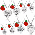 Stainless Steel Teaching Is a Work of Heart Pendant Necklace Teacher's Day Jewelry Gift for Teacher Pendant Necklaces