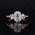 Starsgem 10k Gold Ring Mounting Jewelry Oval Cut Moissanite 10K Solid Gold Ring