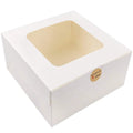 White Cardboard Kraft Paper Cake Dessert Packaging With Window Dessert Baking Supply Case Birthday Wedding Anniversary Cake Box