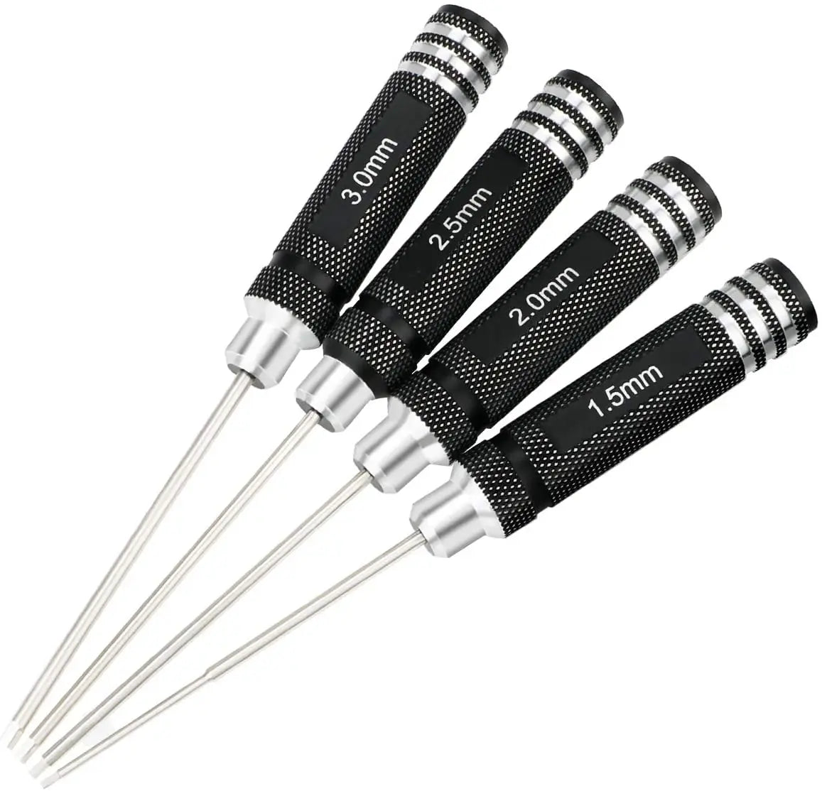 4pcs HSS Steel Precision Hex Screw Driver Tools Kit Set for RC Helicopter (1.5mm 2.0mm 2.5mm 3.0mm)