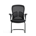 Mid back mesh visitor chair with black PP and fiber back frame