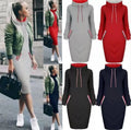Womens Hot Sales Casual Spring Autumn Thin Hoodie Dress