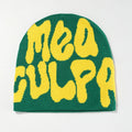 Letters Skullies Beanies Mea Culpas Beanie Bonnet Y2k Colorful Beanies Mea Culpa Women's Cap Winter for Women Hats Cycling