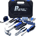GTYPRO 118pcs Basic Home DIY Tool Set Plastic Case General Repair Tool Box for Men Beginners Blue with OEM Customization