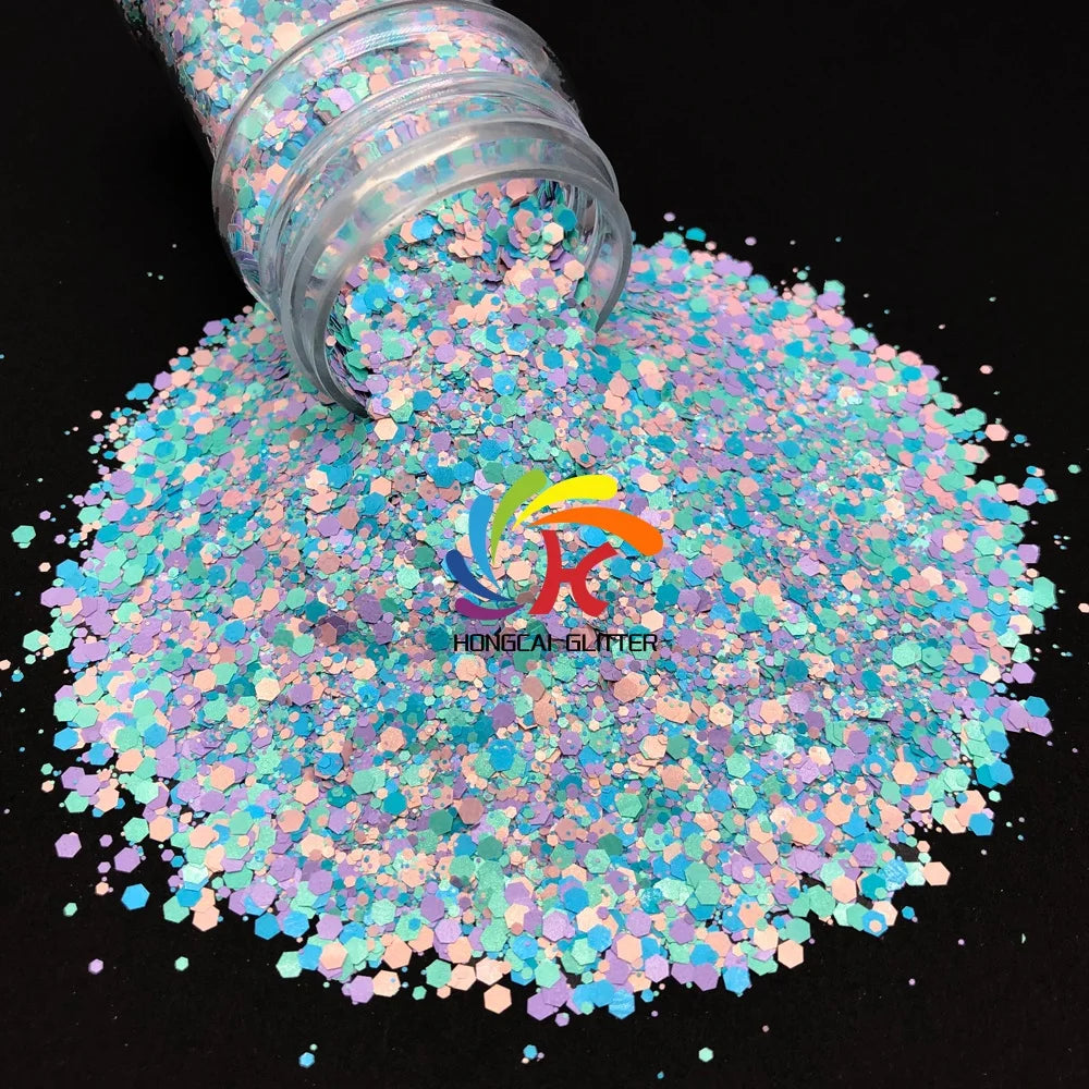 Wholesale Chunky Mix Nail Art Glitter Bulk Polyester Glitter for Tumbler Craft