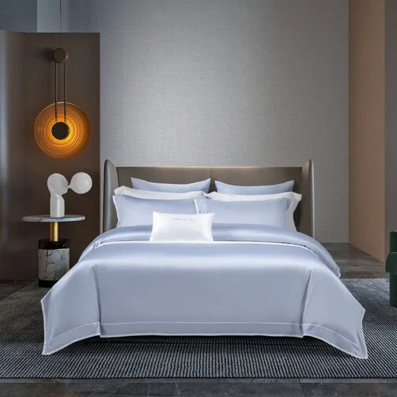 Solid Color 100%cotton Green Pillow Cover Queen king Size Blue Boys 2/2.3m Quilt Cover Home Textile Bedding Sets Wholesaler