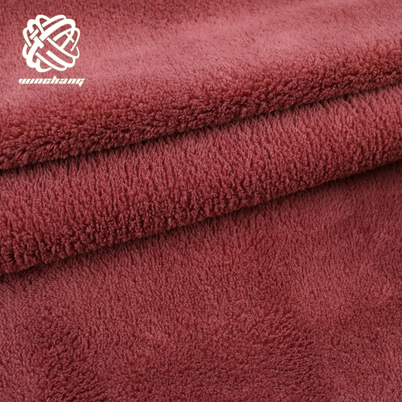 Factory Price Soft Coral Velvet Solid Color Double Side Flannel Faux Fur Fabric for Garment Blanket