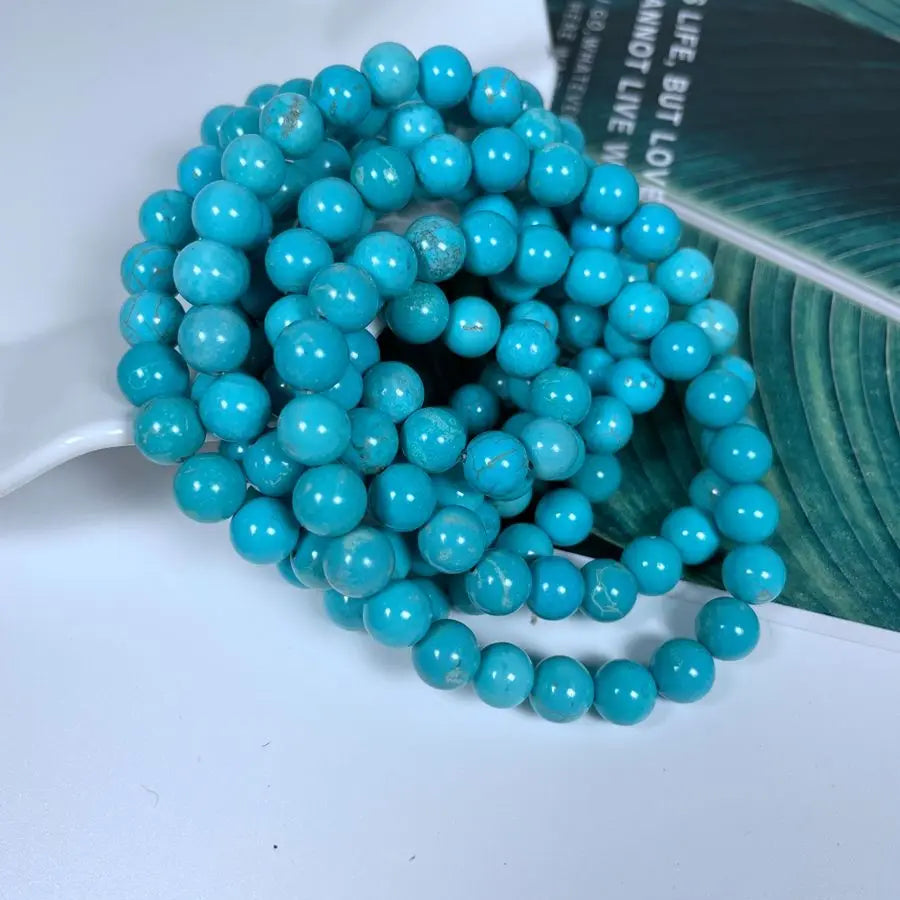 Natural Healing Crystal 4mm 7a Blue Stabilized Crystal Beads Turquoise Bracelet