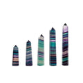 Healing Crystal  Stone Wand Semi Precious Stone clear rainbow Fluorite Towers  for Reki Meditation