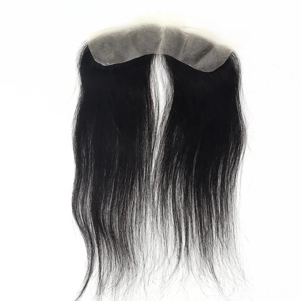 Outlets Price Front Hairline Product V-Loop Thin Skin PU 10" Human Hair Forehead Hair  Patch for Men