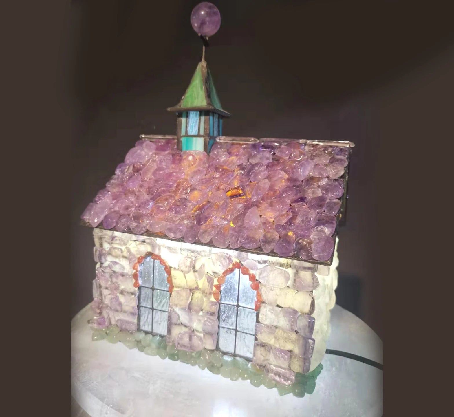 DIY Crystals Healing Stones Home & Garden Miniature Custom Garden Design Crystal Fairy Garden House Gift