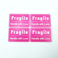Custom Spot Sale Pink Fragile Sticker 3X5 Warning Label Cheapest Stickers Fragile Label