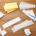 15 Pcs Acrylic Name Plate Holder Clear Acrylic Plastic Sign Holder Frame With Adhesive Tape Horizontal Wall Name Plates